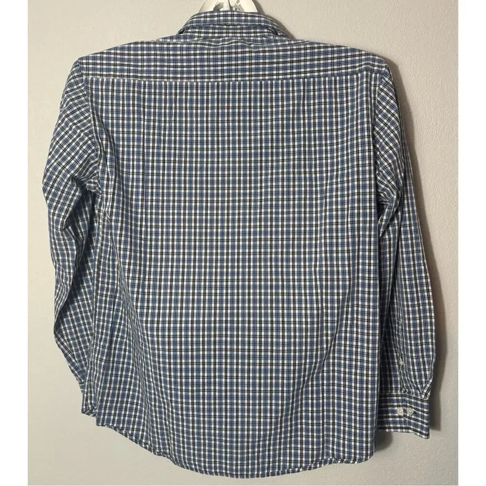 Polo Ralph Lauren Shirt Mens XL Blue Plaid Custom Fit Button Down Red Pony